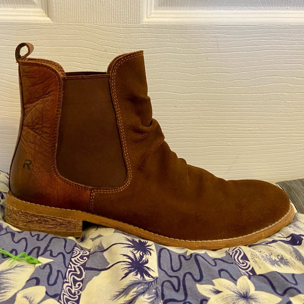 ROAN by Bed Stu MADDIE Brown Suede Leather Chelsea Boots! Hand Finished Sz 9 - Picture 8 of 9